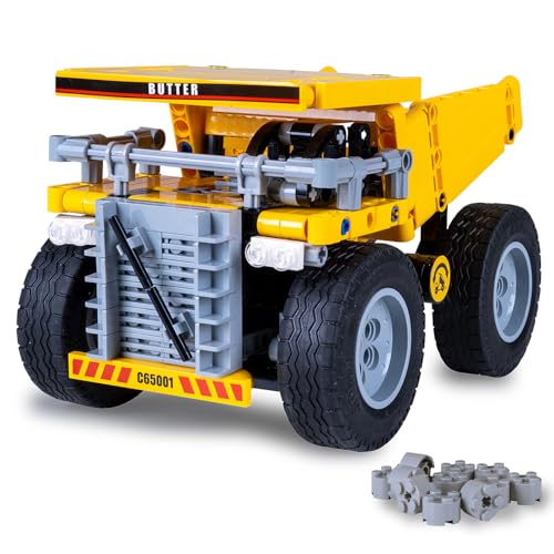JAMARA 402852 CADA Muldenkipper Bricks, Baustellenfahrzeuge ab 8 Jahre, Kinder Technik Jungen Spielzeug, Geschenkidee für Kinder, Fahrzeug aus Klemmbausteinen, Kippmulde manuell JAMARA 402852 CADA Muldenkipper Bricks, Baustellenfahrzeuge ab 8 Jahre, Kinder Technik Jungen Spielzeug, Geschenkidee für Kinder, Fahrzeug aus Klemmbausteinen, Kippmulde manuell von JAMARA