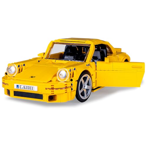 JAMARA 402854 CADA RUF CTR 2017 Yellowbird 1:12 Bricks, Spielzeugauto, Sport Rennwagen für Kinder ab 8 Jahre, Set aus Klemmbausteinen, Geschenkidee für Kids, Türen manuell von JAMARA