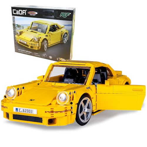 JAMARA 402854 CADA RUF CTR 2017 Yellowbird 1:12 Bricks, Spielzeugauto, Sport Rennwagen für Kinder ab 8 Jahre, Set aus Klemmbausteinen, Geschenkidee für Kids, Türen manuell von JAMARA