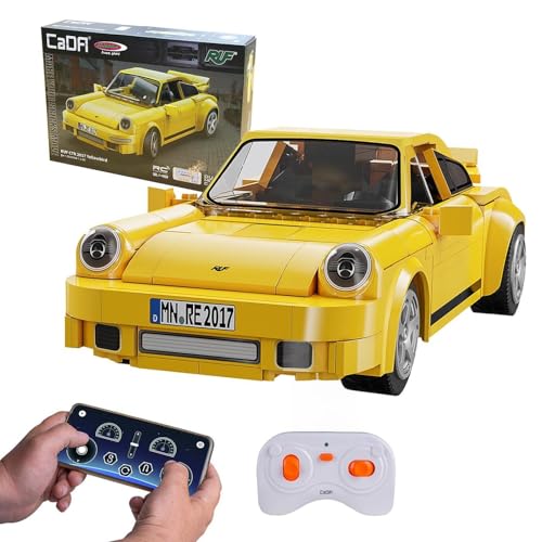 JAMARA 402855 CADA RUF CTR 2017 Yellowbird 1:20 2,4GHz Bricks, Auto Spielzeugauto, Sport Rennwagen für Kinder ab 8 Jahre, RC Ferngesteuert, Geschenkidee für Kids, Dualmodus von JAMARA
