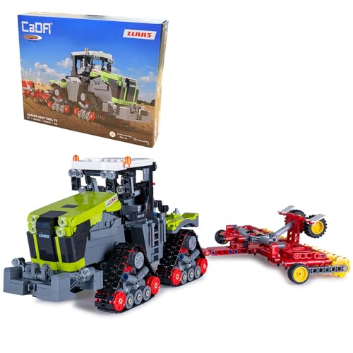 JAMARA 402856 CADA Claas Xerion 5000 Trac TS 1:32 Bricks, Kinder Landwirtschaft Spielzeug ab 8 Jahre, Technik für Jungs, Klemmbausteine Set, Geschenkidee für Kinder, Detailgetreu von JAMARA