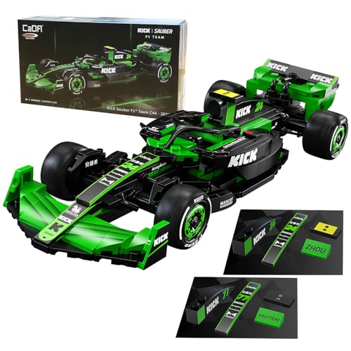 JAMARA 402861 CADA Kick Sauber F1® Team C44-2024 1:24 Bricks, Spielzeugauto, Sport Rennwagen für Kinder ab 8 Jahre, Set aus Klemmbausteinen, Geschenkidee für Kids, Detailgetreu von JAMARA