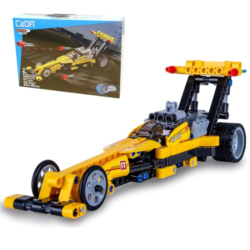 JAMARA 402863 CADA Drag Racing Bricks, Auto Spielzeugauto, Sport Rennwagen für Kinder ab 6 Jahre, Geschenkidee für Kids, Fördert die Feinmotorik und technisches Verständnis, Gelb JAMARA 402863 CADA Drag Racing Bricks, Auto Spielzeugauto, Sport Rennwagen für Kinder ab 6 Jahre, Geschenkidee für Kids, Fördert die Feinmotorik und technisches Verständnis, Gelb von JAMARA
