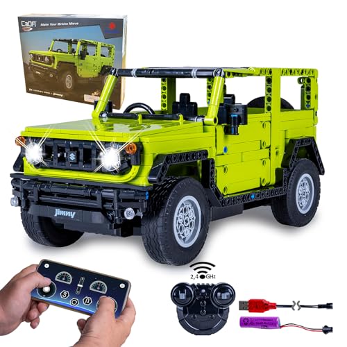 JAMARA 402869 CADA Suzuki Jimny 1:12, 2,4GHz Bricks, Spielzeugauto, Sport Rennwagen für Kinder ab 8 Jahre, RC Ferngesteuert, Set aus Klemmbausteinen, Geschenkidee für Kinder, grün JAMARA 402869 CADA Suzuki Jimny 1:12, 2,4GHz Bricks, Spielzeugauto, Sport Rennwagen für Kinder ab 8 Jahre, RC Ferngesteuert, Set aus Klemmbausteinen, Geschenkidee für Kinder, grün von JAMARA
