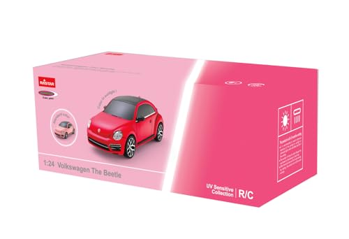 JAMARA VW New Beetle 1:24 2,4GHz UV Photochromic Serie - offiziell lizenziert, bis zu 1 Stunde Fahrzeit bei ca. 9 Km/h, perfekt nachgebildete Details, hochwertige Verarbeitung von JAMARA