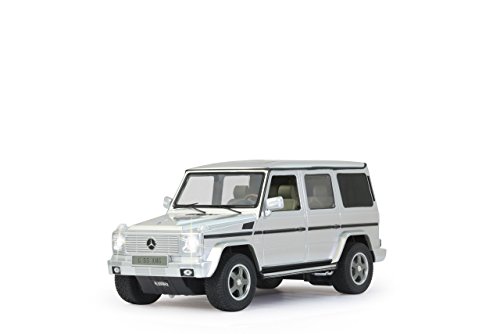 JAMARA 403911 - Mercedes-Benz G55 AMG 1:14 2,4GHz - offiziell lizenziert, ca 1 Std. Fahrzeit bei 11 Km/h, LED, Perfekt nachgebildete Details, detaillierter Innenraum, hochwertige Verarbeitung, Silber JAMARA 403911 - Mercedes-Benz G55 AMG 1:14 2,4GHz - offiziell lizenziert, ca 1 Std. Fahrzeit bei 11 Km/h, LED, Perfekt nachgebildete Details, detaillierter Innenraum, hochwertige Verarbeitung, Silber von JAMARA