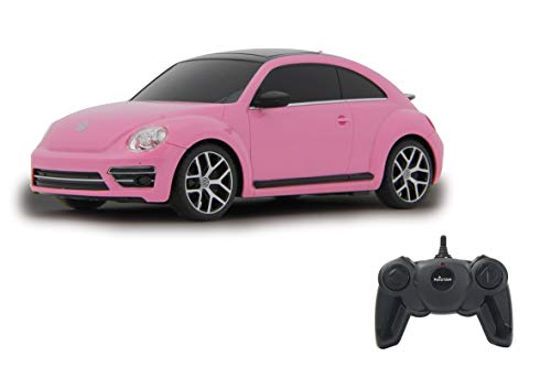 JAMARA 405160 - VW Beetle 1:24 2,4GHz - RC Auto, offiziell lizenziert, ca 1 Std fahren, 9 Km/h, perfekt nachgebildete Details, detaillierter Innenraum, hochwertige Verarbeitung, pink von JAMARA