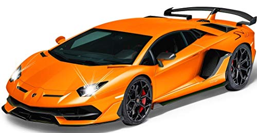 JAMARA 405170 - Lamborghini Aventador SVJ 1:14 2,4GHz - offiziell lizenziert, bis zu 1 Stunde Fahrzeit bei ca. 11 Km/h, perfekt nachgebildete Details, hochwertige Verarbeitung, orange von JAMARA