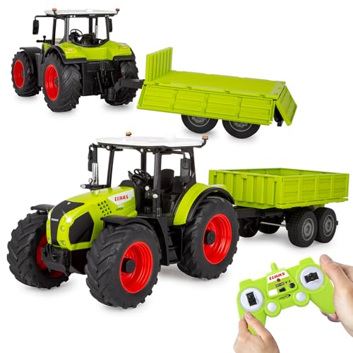 JAMARA 405360 Claas Arion 660 mit Kippanhänger 1:24 2,4GHz - Spielzeug Traktor ferngesteuert, Kinder Fahrzeuge Modell Landwirtschaft, Geschenk für Kinder, Licht, Anhängerkupplung JAMARA 405360 Claas Arion 660 mit Kippanhänger 1:24 2,4GHz - Spielzeug Traktor ferngesteuert, Kinder Fahrzeuge Modell Landwirtschaft, Geschenk für Kinder, Licht, Anhängerkupplung von JAMARA