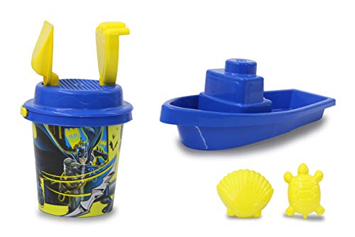 JAMARA 410134 - Batman Sandeimerset Boot und Eimer 7teilig - offiziell lizenziert – Eimer, Schaufel, Handrechen, 2 Förmchen, Boot, Sandsieb JAMARA 410134 - Batman Sandeimerset Boot und Eimer 7teilig - offiziell lizenziert – Eimer, Schaufel, Handrechen, 2 Förmchen, Boot, Sandsieb von JAMARA