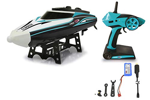 JAMARA 410142 - Climater Speedboot Li-Ion 7,4V 2,4GHz - 25 Kmh, Schiffsschrauben drehen nur im Wasser, Metall Ruderanlenkung, Antriebswelle, Führungsrohr,per Fernbedienung aufrichten JAMARA 410142 - Climater Speedboot Li-Ion 7,4V 2,4GHz - 25 Kmh, Schiffsschrauben drehen nur im Wasser, Metall Ruderanlenkung, Antriebswelle, Führungsrohr,per Fernbedienung aufrichten von JAMARA