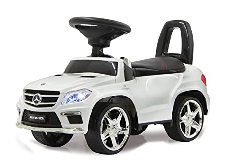 JAMARA 460241 - Rutscher Mercedes GL63AMG - Kippschutz, Kunstledersitz mit roten Ziernähten, Kofferraum unter der Sitzfläche, Rückenlehne, Scheinwerfer vorne/hinten, Motorsound, Hupe, Musik, weiß JAMARA 460241 - Rutscher Mercedes GL63AMG - Kippschutz, Kunstledersitz mit roten Ziernähten, Kofferraum unter der Sitzfläche, Rückenlehne, Scheinwerfer vorne/hinten, Motorsound, Hupe, Musik, weiß von JAMARA