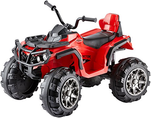 JAMARA 460249 - Ride-on Quad Protector 12V - 2 Leistungsstarke 12V Antriebsmotoren und leistungsstarker 12V Akku für lange Fahrzeit, 2-Gang Turboschalter, Ultra-Gripp Gummiringe an Antriebsrädern, rot JAMARA 460249 - Ride-on Quad Protector 12V - 2 Leistungsstarke 12V Antriebsmotoren und leistungsstarker 12V Akku für lange Fahrzeit, 2-Gang Turboschalter, Ultra-Gripp Gummiringe an Antriebsrädern, rot von JAMARA