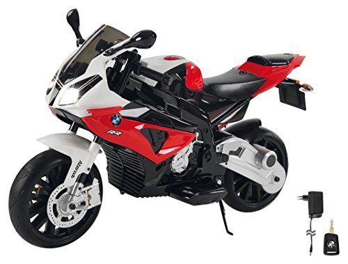 JAMARA 460280 - Ride-on Motorrad BMW S1000RR 12V – 2-Gang, leistungsstarker Antriebsmotor & Akku-Fahrzeit bis 90 Min, Hupe & Motorgeräusch, LED-Scheinwerfer,Stützräder abnehmbar,Seitenständer, rot JAMARA 460280 - Ride-on Motorrad BMW S1000RR 12V – 2-Gang, leistungsstarker Antriebsmotor & Akku-Fahrzeit bis 90 Min, Hupe & Motorgeräusch, LED-Scheinwerfer,Stützräder abnehmbar,Seitenständer, rot von JAMARA