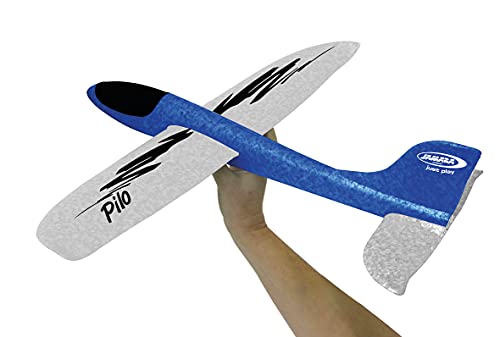 JAMARA 460305 - Pilo Schaumwurfgleiter EPP - 48cm Spannweite, Super leicht, Fast unzerstörbar, Looping, Gleitflug, weiß/blau von JAMARA