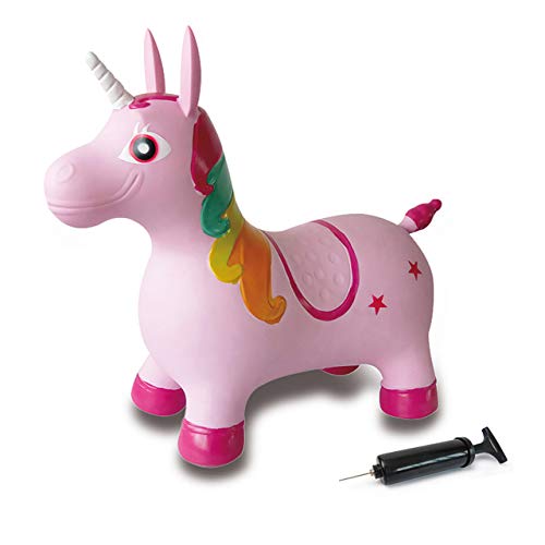 JAMARA 460316 - Hüpftier Einhorn mit Pumpe - BPA-Frei, belastbar bis 50kg, fördert Gleichgewichtssinn, Tierohren als Halt, Pflegeleicht, robust & widerstandsfähig, mehrfarbig JAMARA 460316 - Hüpftier Einhorn mit Pumpe - BPA-Frei, belastbar bis 50kg, fördert Gleichgewichtssinn, Tierohren als Halt, Pflegeleicht, robust & widerstandsfähig, mehrfarbig von JAMARA