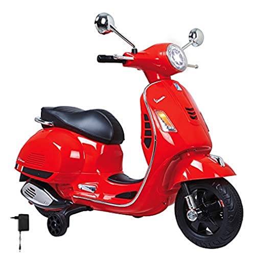 JAMARA 460348 - Ride-on Vespa 12V - Leistungsstarker Antriebsmotor und Akku für lange Fahrzeit, SD-Karten Slot, AUX- und USB-Anschluss, Ultra-Grip Gummiring am Rad, Stützräder, LED-Scheinwerfer, rot JAMARA 460348 - Ride-on Vespa 12V - Leistungsstarker Antriebsmotor und Akku für lange Fahrzeit, SD-Karten Slot, AUX- und USB-Anschluss, Ultra-Grip Gummiring am Rad, Stützräder, LED-Scheinwerfer, rot von JAMARA