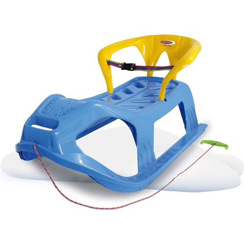 JAMARA 460367 - Snow Play Schlitten mit Lehne Snow-Star 90cm - Rückenlehne inkl. Sicherheitsband, ergonomischer Sitz, Metallkufen, Kippschutz, robuster Kunststoff, Seil mit Griff zum Ziehen, 3KG, blau JAMARA 460367 - Snow Play Schlitten mit Lehne Snow-Star 90cm - Rückenlehne inkl. Sicherheitsband, ergonomischer Sitz, Metallkufen, Kippschutz, robuster Kunststoff, Seil mit Griff zum Ziehen, 3KG, blau von JAMARA