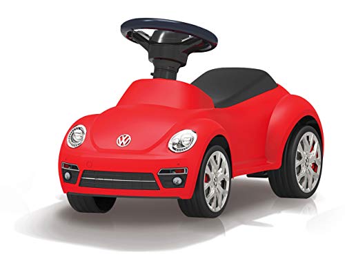 JAMARA 460407 - Rutscher VW Beetle - Kippschutz, Hupe am Lenkrad, originalgetreue Optik, rot von JAMARA