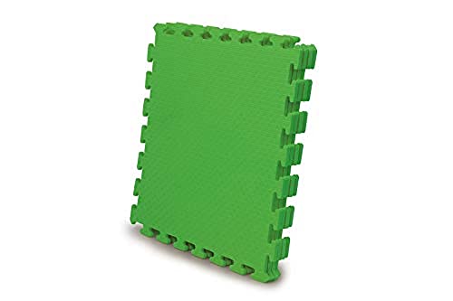 JAMARA 460420 - Puzzlematten 50 x 50 cm 4tlg. - kinderleichtes Stecksystem, ca. 1 x 1m, erweiterbar, geeignet als Spielmatte / Kälteschutz, rutschsicherer Untergrund, abwaschbar, strapazierfähig, grün von JAMARA