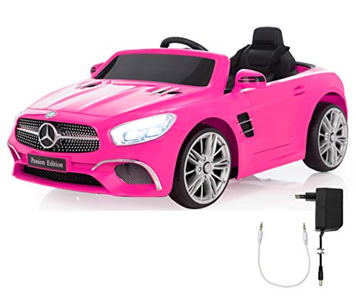 JAMARA 460440 - Ride-on Mercedes-Benz SL 400 12V - 2 Leistungsstarke Antriebsmotoren und Akku für Lange Fahrzeit, Micro-SD-Slot, AUX-/USB-Anschluss, LED-Scheinwerfer, Ultra-Grip Gummiring, pink JAMARA 460440 - Ride-on Mercedes-Benz SL 400 12V - 2 Leistungsstarke Antriebsmotoren und Akku für Lange Fahrzeit, Micro-SD-Slot, AUX-/USB-Anschluss, LED-Scheinwerfer, Ultra-Grip Gummiring, pink von JAMARA