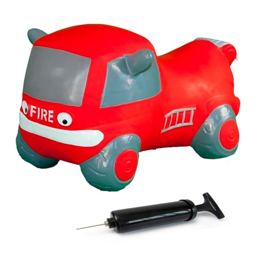 JAMARA 460456 - Hüpfauto Fire Truck mit Pumpe - BPA-Frei, bis 50 kg, fördert den Gleichgewichtssinn und die motorischen Fähigkeiten, robust und widerstandsfähig, pflegeleicht, rot, Groß JAMARA 460456 - Hüpfauto Fire Truck mit Pumpe - BPA-Frei, bis 50 kg, fördert den Gleichgewichtssinn und die motorischen Fähigkeiten, robust und widerstandsfähig, pflegeleicht, rot, Groß von JAMARA