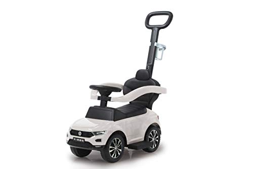 JAMARA 460463 - Rutscher VW T-ROC 3in1 - Kinderfahrzeug, Kippschutz, Kofferraum, Schub-und Haltestange mit Lenkfunktion, Rückenlehne, seitlichen Schutzbügel, ausziehbare Fußauflage, Sound, Hupe, Weiß JAMARA 460463 - Rutscher VW T-ROC 3in1 - Kinderfahrzeug, Kippschutz, Kofferraum, Schub-und Haltestange mit Lenkfunktion, Rückenlehne, seitlichen Schutzbügel, ausziehbare Fußauflage, Sound, Hupe, Weiß von JAMARA