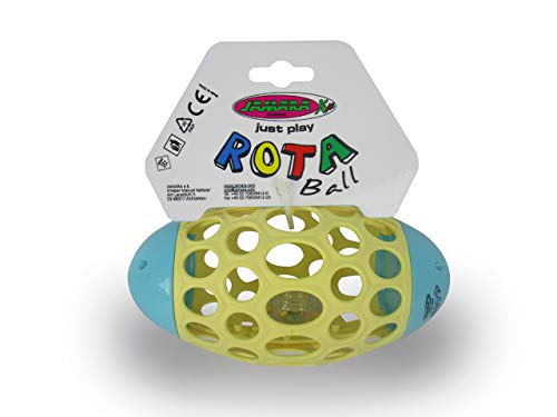 JAMARA 460469 - Rota Ball Creme - Softball mit geometrischen Löchern, rotierende Kunststoffkugel, fördert motorische Fähigkeiten und fantasievolles Spielen von JAMARA