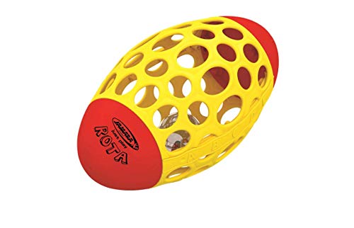 JAMARA 460471 - Rota Ball - Softball mit geometrischen Löchern, rotierende Kunststoffkugel, fördert motorische Fähigkeiten und fantasievolles Spielen, gelb von JAMARA