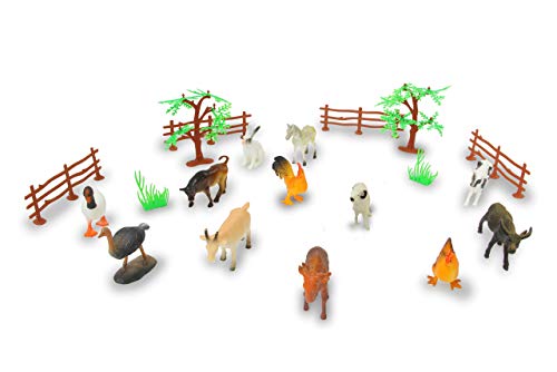 JAMARA 460476 - Tierspielset Farm Animals 3,5 20-teilig-ideales Zubehör für jeden Spielzeugbauernhof, liebevollen Details, fördert das Rollenspiel und die Fantasie, Höhe: 30-95 mm, mehrfarbig JAMARA 460476 - Tierspielset Farm Animals 3,5 20-teilig-ideales Zubehör für jeden Spielzeugbauernhof, liebevollen Details, fördert das Rollenspiel und die Fantasie, Höhe: 30-95 mm, mehrfarbig von JAMARA