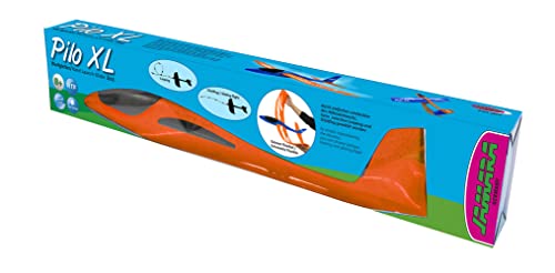 JAMARA 460485 - Schaumwurfgleiter 2in1 - Pilo XL - Super leicht (160g), fast unzerstörbar, Höhenleitwerks für Looping oder Gleitflug umstecken, 86cm Spannweite von JAMARA