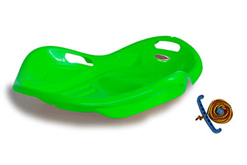 JAMARA 460536 - Snow Play Bob Speed 78 cm - aerodynamische Bauweise, langlebiger Kunststoff, Bequeme, ergonomische Sitz-/ Liegekuhle für eine optimale Rutschposition, 1kg Leichtgewicht, grün von JAMARA