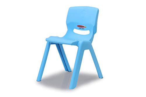 JAMARA 460583 - Kinderstuhl Smiley bis 100 KG - stapelbar, aus robustem Kunststoff, Indoor-Outdoor geeignet, blau von JAMARA