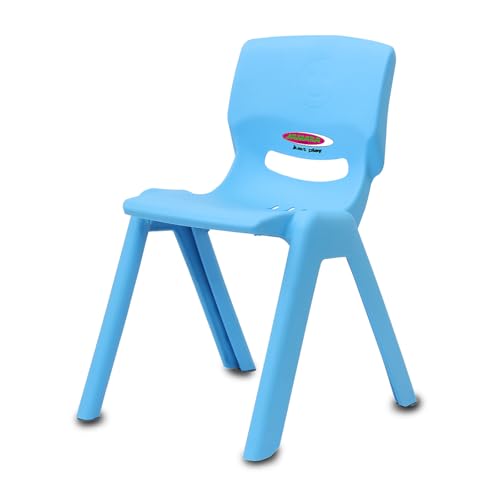 JAMARA 460583 - Kinderstuhl Smiley bis 100 KG - stapelbar, aus robustem Kunststoff, Indoor-Outdoor geeignet, blau JAMARA 460583 - Kinderstuhl Smiley bis 100 KG - stapelbar, aus robustem Kunststoff, Indoor-Outdoor geeignet, blau von JAMARA