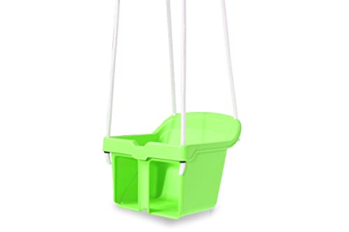 JAMARA 460662 Babyschaukel Small Swing – ab 10 Monate, robuster Kunststoff, belastbar bis 25 kg, inkl. Sicherheitsbügel, kippsicher, Indoor-Outdoor geeignet, grün von JAMARA