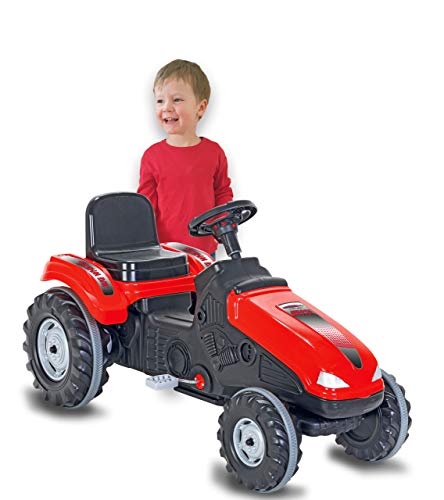 JAMARA 460835 - Trettraktor Big Wheel - Kippschutz, bis 60KG, leichtgängiges Lenkradsystem, Hupe, verstellbarer Sitz, Motorhaube aufklappbar, Anhängerkupplung JAMARA 460835 - Trettraktor Big Wheel - Kippschutz, bis 60KG, leichtgängiges Lenkradsystem, Hupe, verstellbarer Sitz, Motorhaube aufklappbar, Anhängerkupplung von JAMARA