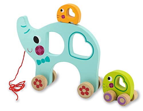 JAMARA 460875 - Holzspielzeug - Kidiwood Nachzieh Elefantenfamilie, 3tlg - fördert die motorische Fähigkeiten, verschiedene Steckmöglichkeiten, teilweise magnetisch JAMARA 460875 - Holzspielzeug - Kidiwood Nachzieh Elefantenfamilie, 3tlg - fördert die motorische Fähigkeiten, verschiedene Steckmöglichkeiten, teilweise magnetisch von JAMARA