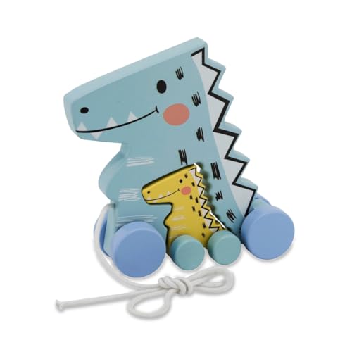 JAMARA 460877 - Holzspielzeug - Kidiwood Nachzieh Dinos, 2-teilig - verschiedene Steckmöglichkeiten, fördert die motorische Fähigkeiten JAMARA 460877 - Holzspielzeug - Kidiwood Nachzieh Dinos, 2-teilig - verschiedene Steckmöglichkeiten, fördert die motorische Fähigkeiten von JAMARA