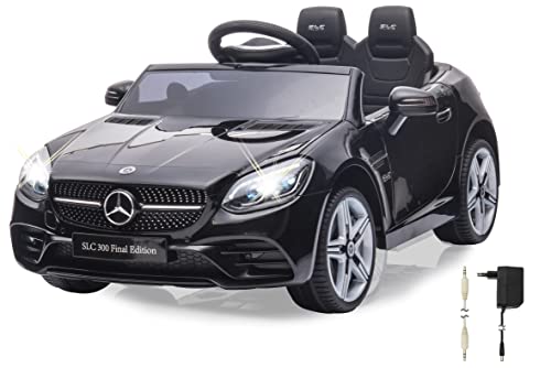JAMARA 461802 Ride-on Mercedes-Benz SLC Leistungsstarker 12V Akku für Lange Fahrzeit, Akkustandanzeige, LED Scheinwerfer, Ultra Grip Gummiringe, Audio Aux-Anschluss, USB, schwarz, Groß JAMARA 461802 Ride-on Mercedes-Benz SLC Leistungsstarker 12V Akku für Lange Fahrzeit, Akkustandanzeige, LED Scheinwerfer, Ultra Grip Gummiringe, Audio Aux-Anschluss, USB, schwarz, Groß von JAMARA