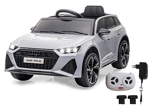 Ride-on Audi RS 6 12V 2,4GHz - 2,4GHz für Mehrspielerbetrieb, offiziell lizenziert, Softanlauf, 2 Radantrieb, Bluetooth, USB-Anschluss, Musik, Kinderfahrzeug von JAMARA
