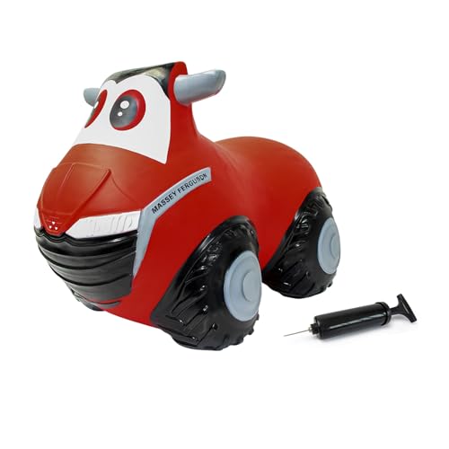JAMARA 466000 Massey Ferguson Hüpftraktor mit Pumpe-Hüpfer, BPA frei, Pflegeleicht, offiziell lizenziert, Seitenspiegel dienen dem Kind als Halt, rot JAMARA 466000 Massey Ferguson Hüpftraktor mit Pumpe-Hüpfer, BPA frei, Pflegeleicht, offiziell lizenziert, Seitenspiegel dienen dem Kind als Halt, rot von JAMARA