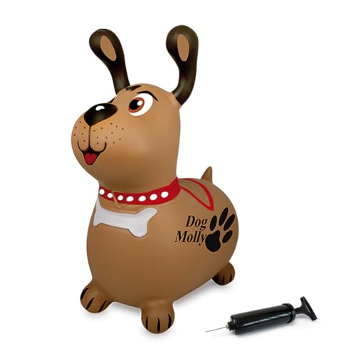 JAMARA 466005 Hüpftier Dog Molly HoppyDoo - Spielzeug für Kinder, Hüpftier Baby Indoor Outdoor, Geschenk für Kinder, Gartenspielzeug, Pflegeleicht, BPA frei, mit Pumpe, Braun JAMARA 466005 Hüpftier Dog Molly HoppyDoo - Spielzeug für Kinder, Hüpftier Baby Indoor Outdoor, Geschenk für Kinder, Gartenspielzeug, Pflegeleicht, BPA frei, mit Pumpe, Braun von JAMARA