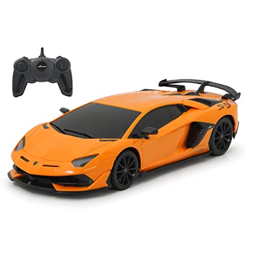 JAMARA Aventador SVJ 1:24 2,4GHz - offiziell lizenziert, bis zu 1 Stunde Fahrzeit bei ca. 9 Km/h, perfekt nachgebildete Details, hochwertige Verarbeitung, Orange von JAMARA