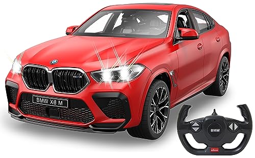 JAMARA BMW X6 M 1:14 2,4GHz -transparente Windschutzscheibe, LED Licht, RC-Auto, Rot von JAMARA