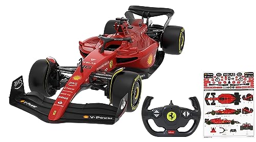 JAMARA Ferrari F1-75 1:12 2,4GHz - 2,4GHz für Mehrspielerbetrieb, offiziell lizenziert, originalgetreue Lackierung, RC-Auto von JAMARA