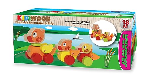 JAMARA Holzspielzeug Kidiwood Nachzieh Entenfamilie 3tlg. - ab 18 Monaten, Massivholz - Bergahorn und Buche, Farben auf Wasserbasis, fördert die motorische Fähigkeiten und Tastsinn, Ziehschnur JAMARA Holzspielzeug Kidiwood Nachzieh Entenfamilie 3tlg. - ab 18 Monaten, Massivholz - Bergahorn und Buche, Farben auf Wasserbasis, fördert die motorische Fähigkeiten und Tastsinn, Ziehschnur von JAMARA