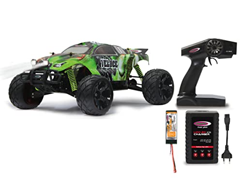JAMARA Veloce Monstertruck 1:10 4WD Lipo 2,4G LED - Allrad, Elektroantrieb, Akku, 40Kmh, Aluchassis, spritzwasserfest, Öldruckstoßdämpfer, Kugellager, Fahrwerk einstellbar, fahrfertig JAMARA Veloce Monstertruck 1:10 4WD Lipo 2,4G LED - Allrad, Elektroantrieb, Akku, 40Kmh, Aluchassis, spritzwasserfest, Öldruckstoßdämpfer, Kugellager, Fahrwerk einstellbar, fahrfertig von JAMARA