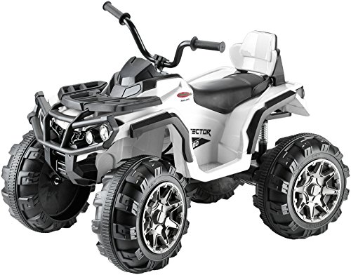 Jamara 460248 - Ride-on Quad Protector weiß 12V – 2 Leistungsstarke 12V Antriebsmotoren und leistungsstarker 12V Akku für lange Fahrzeit, 2-Gang Turboschalter, Ultra-Gripp Gummiringe an Antriebsrädern Jamara 460248 - Ride-on Quad Protector weiß 12V – 2 Leistungsstarke 12V Antriebsmotoren und leistungsstarker 12V Akku für lange Fahrzeit, 2-Gang Turboschalter, Ultra-Gripp Gummiringe an Antriebsrädern von JAMARA