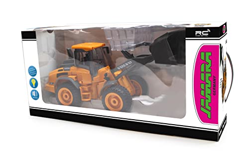 JAMARA 405058 Radlader Volvo L50 1:16 2,4GHz-originalgetreue Knicklenkung, Auto-Standby-Modus, Rückfahrwarnsound, 2 Radantrieb, Blinker, realistischer Motorsound, orange JAMARA 405058 Radlader Volvo L50 1:16 2,4GHz-originalgetreue Knicklenkung, Auto-Standby-Modus, Rückfahrwarnsound, 2 Radantrieb, Blinker, realistischer Motorsound, orange von JAMARA