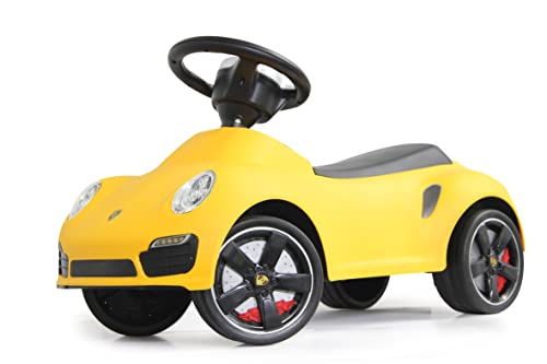 Rutscher Porsche 911 gelb – Kippschutz, Flüsterreifen, echte Scheinwerferattrappen, Hupe am griffigen Lenkrad, offiziell lizenziert mit originalgetreuer Optik, wertige Verarbeitung Rutscher Porsche 911 gelb – Kippschutz, Flüsterreifen, echte Scheinwerferattrappen, Hupe am griffigen Lenkrad, offiziell lizenziert mit originalgetreuer Optik, wertige Verarbeitung von JAMARA